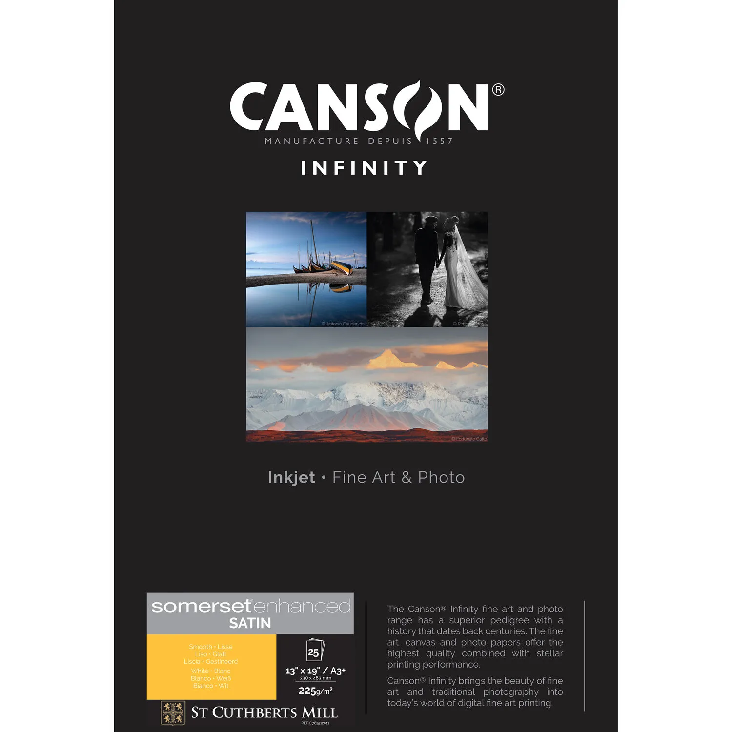 Canson Infinity Somerset Enhanced Satin (225 gsm, 13 x 19", 25 Sheets)