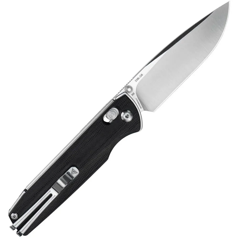 SRM Terrier 258L-GB Folding Knife (3.65" Blade, Black G10 Handle)