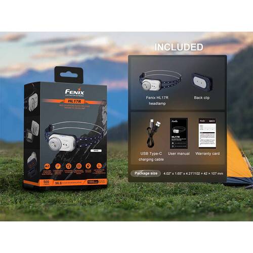 Fenix Flashlight HL17R Rechargeable Detachable Headlamp (Black)