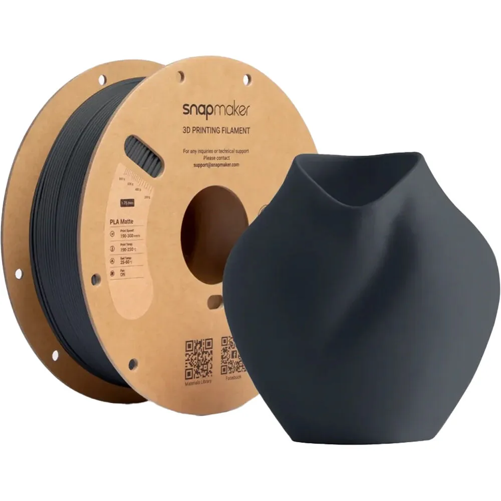 Snapmaker Matte PLA Filament (Carbon Black)