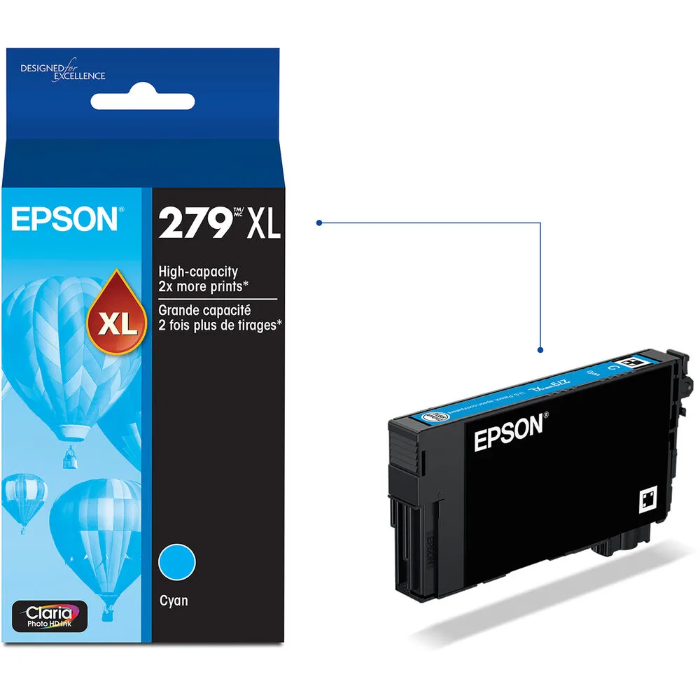 Epson 279XL Claria High Capacity Photo Hi-Definition Ink Cartridge (Cyan)