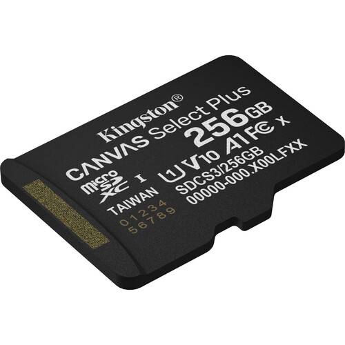Kingston 256GB Canvas Select Plus UHS-I microSDXC Memory Card