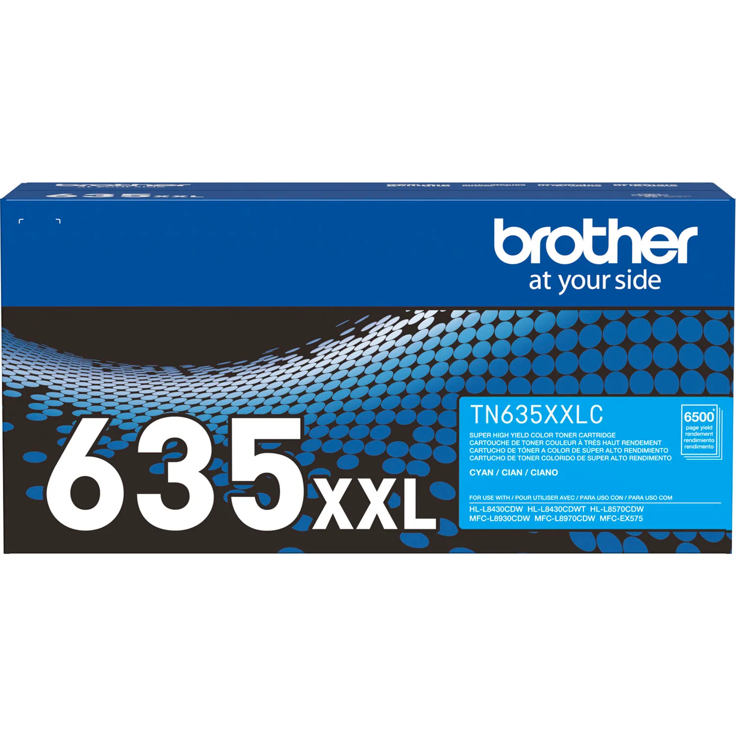 Brother Genuine Super High Yield TN635XXL Toner (6500 Page Yield, Cyan)