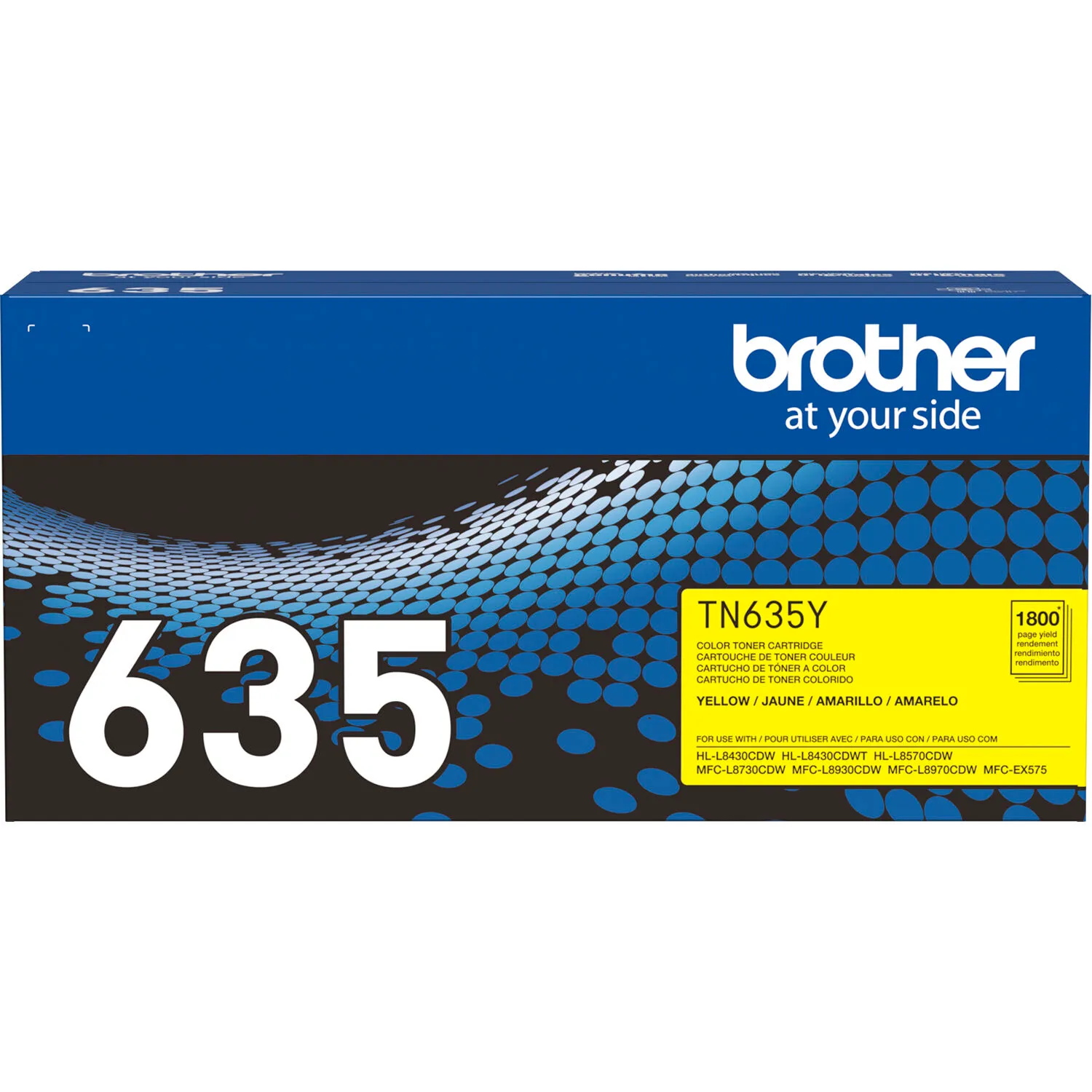Brother Genuine Standard-Yield TN635 Toner (Yellow)