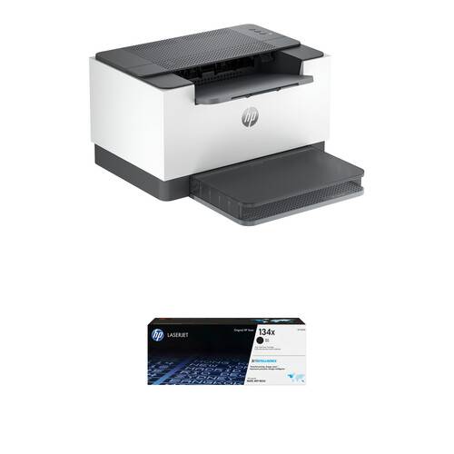 HP LaserJet M209d Monochrome Printer with HP 134X High-Yield Black LaserJet Toner Cartridge Kit