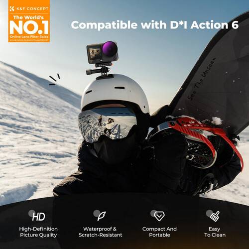 K&amp;F Concept ND and CPL Filter Kit for DJI Action 6 (6-Pack)