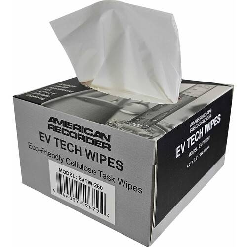 PowerClean Box of 280 Eco-Friendly Cellulose EV Tech Wipes