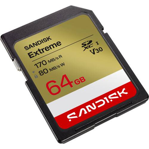 SanDisk 64GB Extreme UHS-I SDXC Memory Card