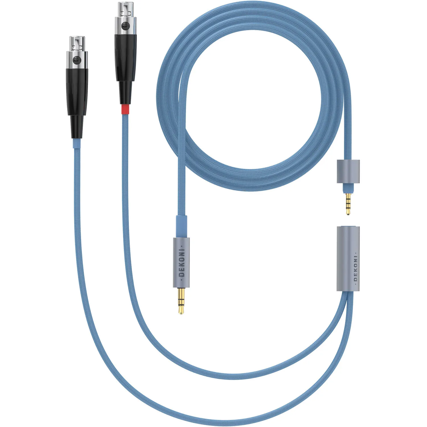 Dekoni Audio Ensemble Nylon Jacket 1/8" to Dual 4-Pin Mini XLR Connector Modular Cable System (52")