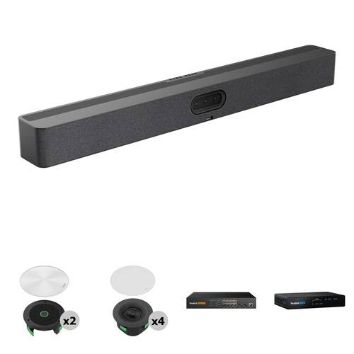 Yealink A50 Collaboration Bar, Touchscreen, Switch, Extender &amp; Audio Kit for Medium to Large Rooms