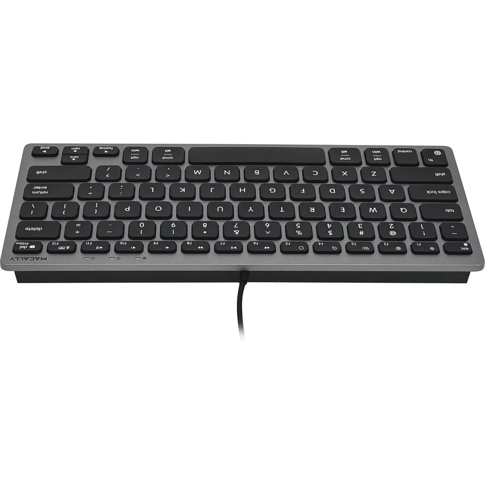Macally Wired Compact Keyboard for Mac (Space Gray)