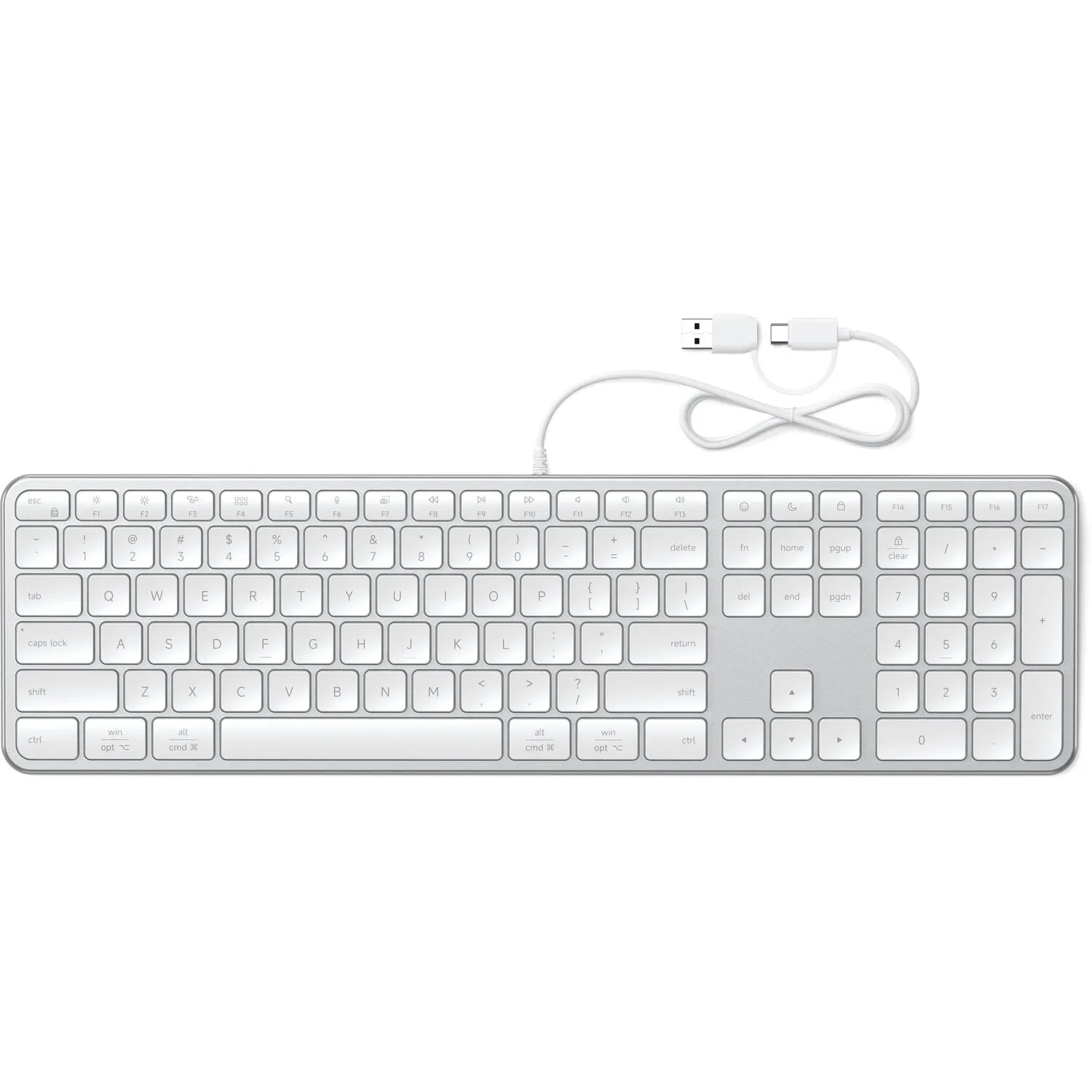 Satechi Slim LX3 Wired Keyboard (Silver)