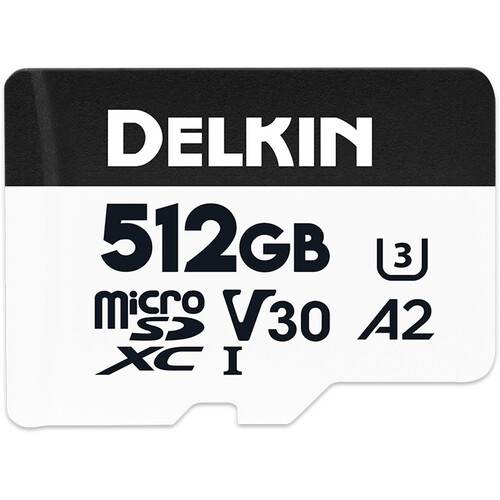 Delkin Devices 512GB Hyperspeed microSDXC Memory Card with SD Adapter