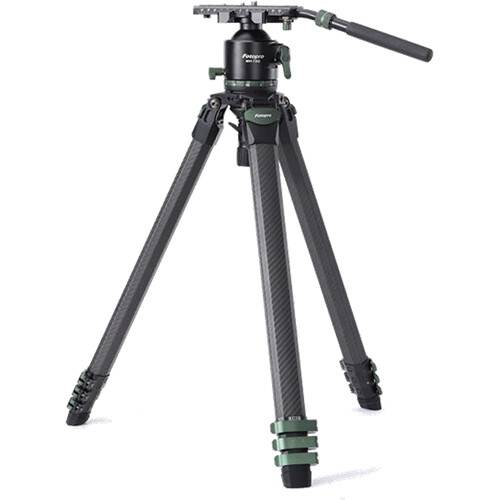 Fotopro O-10 Carbon Fiber Tripod with MH-13Q Ball Head (Black/Green)