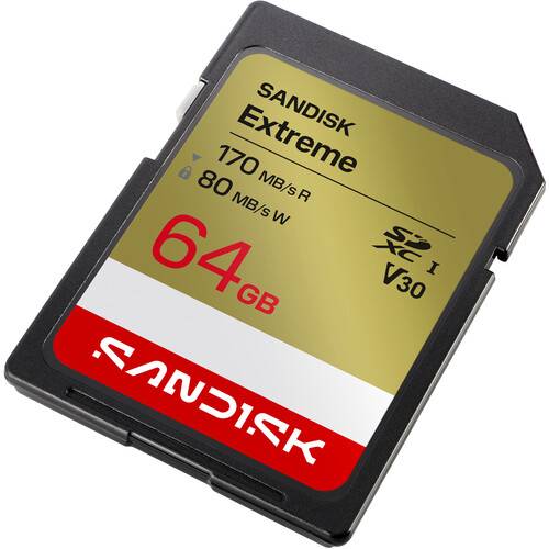 SanDisk 64GB Extreme UHS-I SDXC Memory Card (3-Pack)