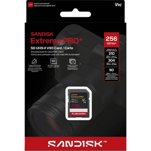 SanDisk 256GB Extreme PRO UHS-II SDXC Memory Card (2-Pack)