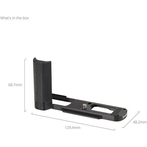 SmallRig L-Shaped Mount Plate with Silicone Handle for Panasonic LUMIX L10 (Black)