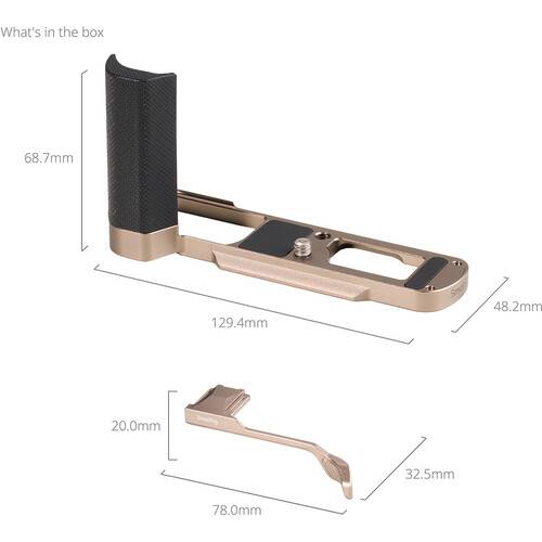 SmallRig L-Shaped Mount Plate with Silicone Handle for Panasonic LUMIX L10 (Titanium)