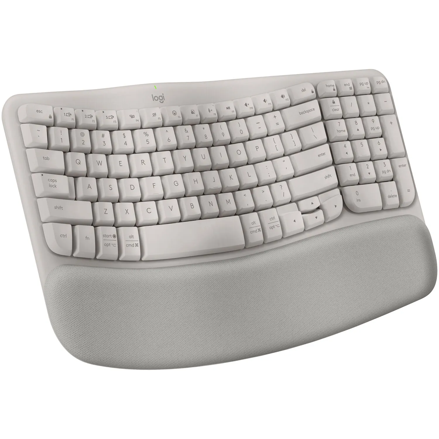 Logitech Wave Keys Wireless Ergonomic Keyboard (Sand)