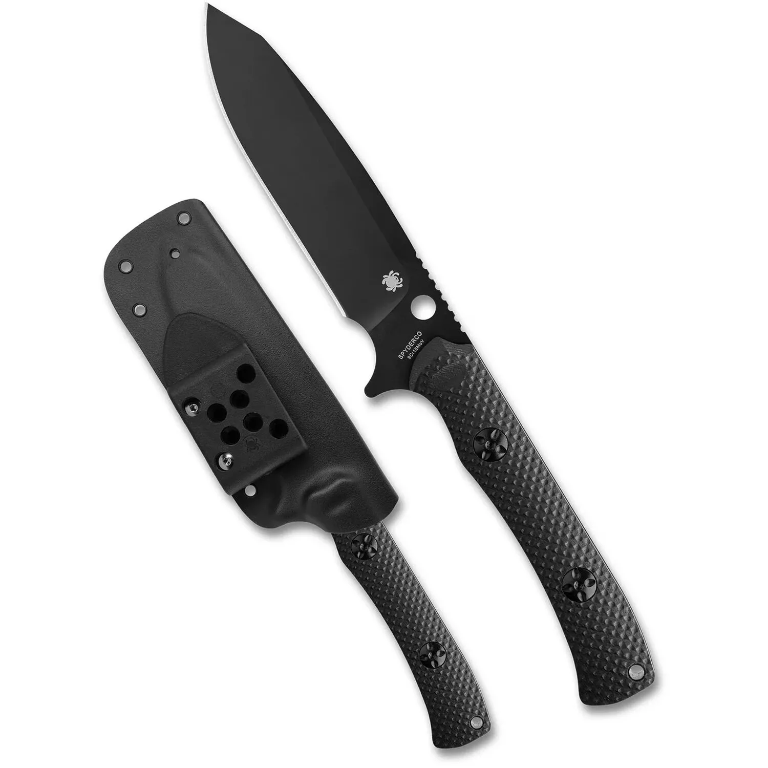 Spyderco Skoli Fixed-Blade Knife (Black Blade)