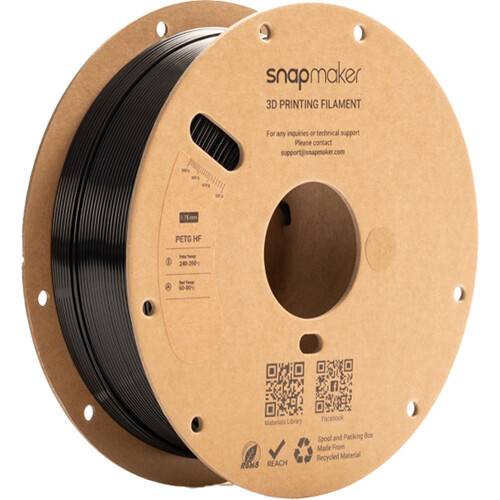 Snapmaker PETG HF RFID Filament (1kg, Black)
