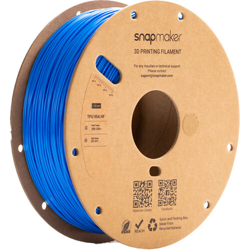 Snapmaker TPU 95A HF RFID Filament (1kg, Bright Blue)