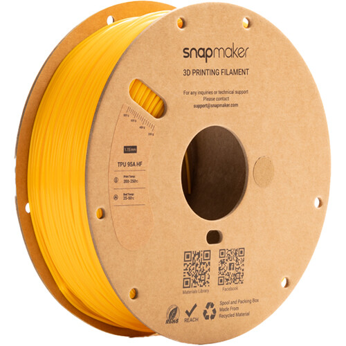 Snapmaker TPU 95A HF RFID Filament (1kg, Yellow)