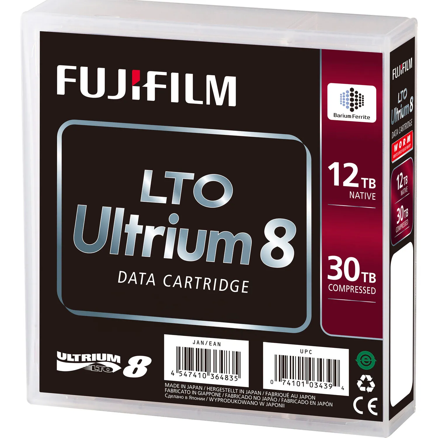 FUJIFILM 12TB LTO Ultrium-8 Barcode Labeled Data Cartridge (20-Tape Library Pack)