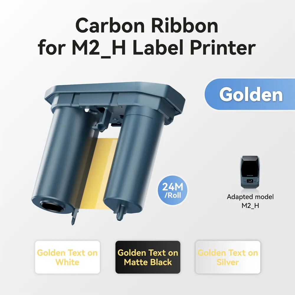 NIIMBOT Carbon Ribbon for M2 Label Printers (Gold)