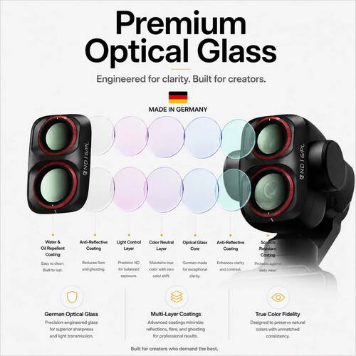 Freewell Everyday Filter Kit for DJI Osmo Pocket 4P (Set of 4 Filters, White)