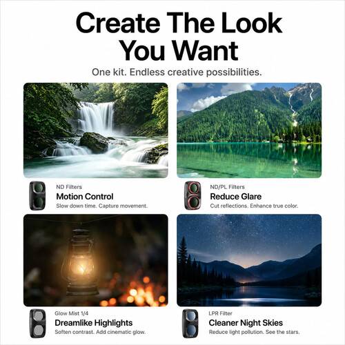Freewell All-Day QuickSwap Mega Filter Kit for DJI Osmo Pocket 4P (Set of 12 Filters, White)