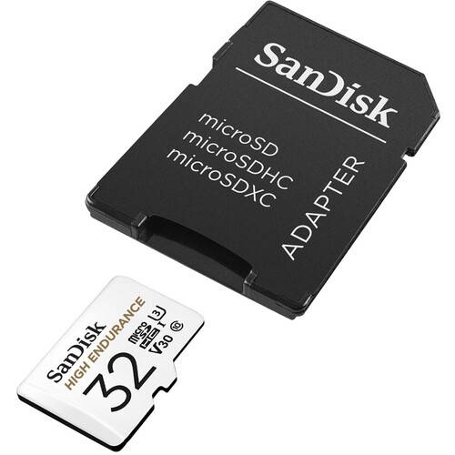 SANDISK 32GB High Endurance UHS-I microSD Memory Card with SD Adapter