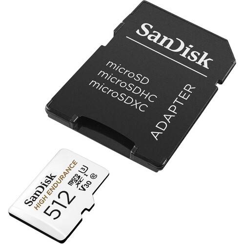 SanDisk 512GB High Endurance UHS-I microSD Memory Card with SD Adapter