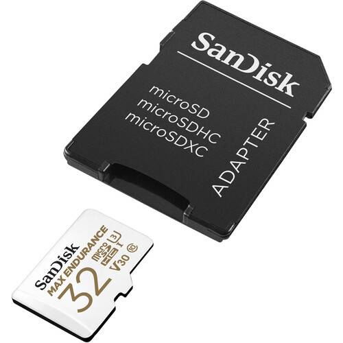 SANDISK 32GB MAX ENDURANCE UHS-I microSDHC Memory Card with SD Adapter