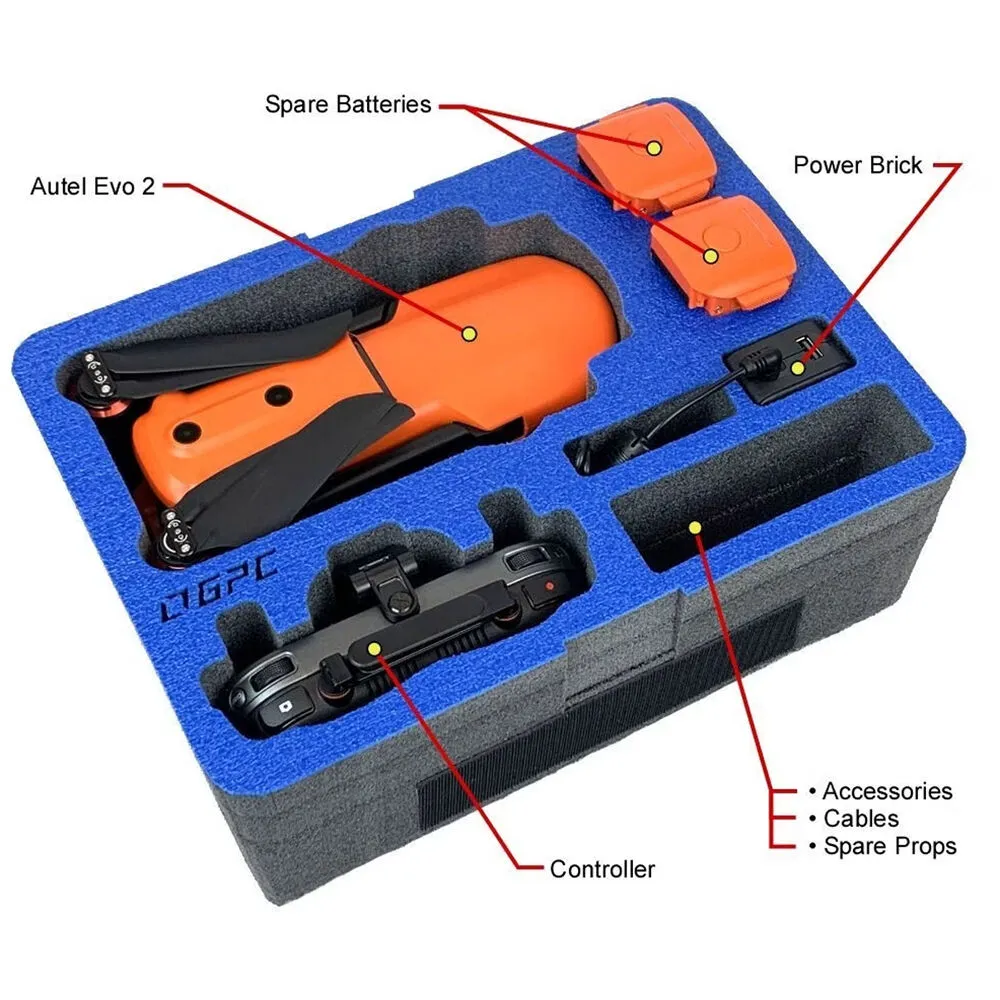 BrightLine Bags Drone Foam Insert for Autel EVO 2 On the Go Bundle