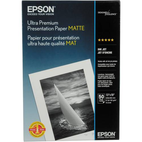 Epson Ultra Premium Presentation Paper Matte (13 x 19", 50 Sheets)