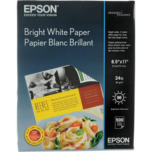 Epson Bright White Paper (8.5 x 11", 500 Sheets)