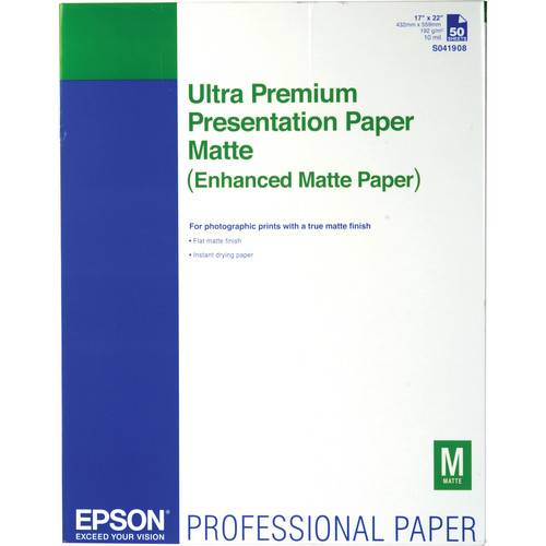 Epson Ultra Premium Presentation Paper Matte (17 x 22", 50 Sheets)