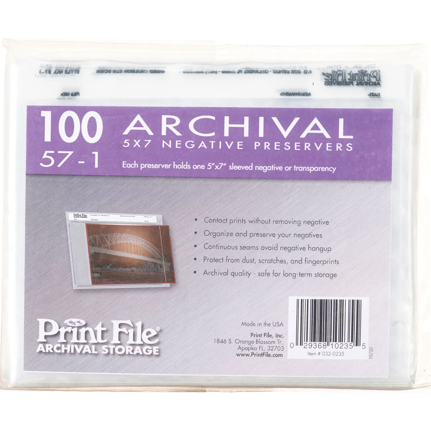 Print File Negative Pocket (5 x 7", 100 Pack)