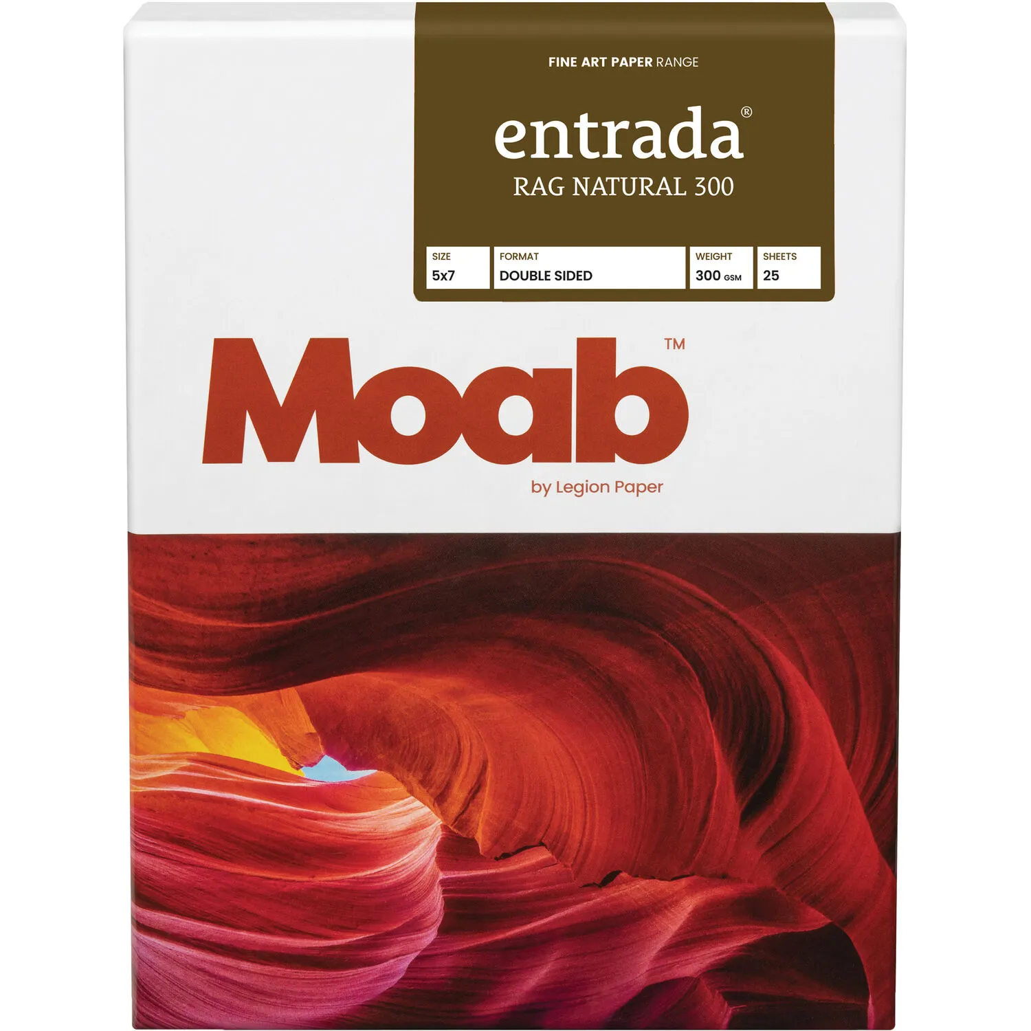 Moab Entrada Rag Natural 300 Paper (5 x 7", 25 Sheets)