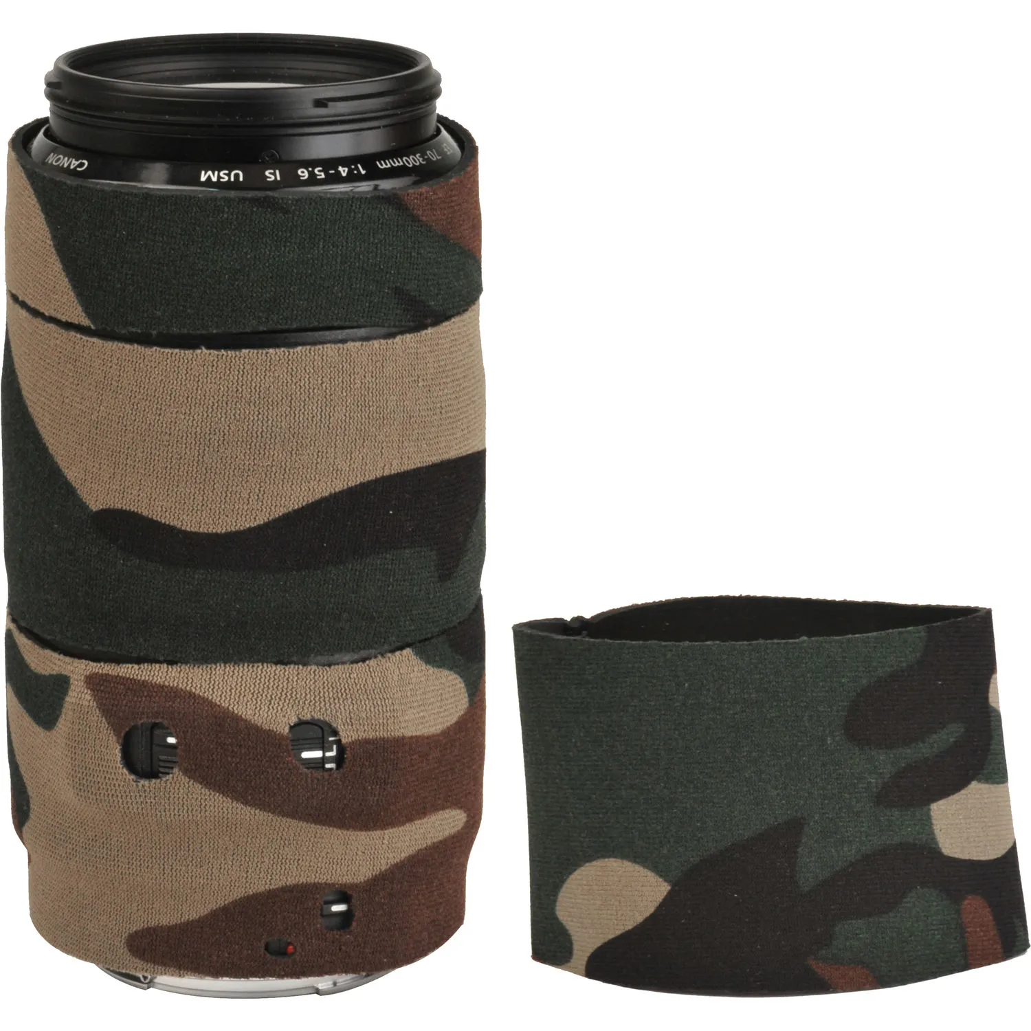LensCoat Lens Cover for Canon 70-300mm f/4-5.6 Lens (Forest Green Camo)
