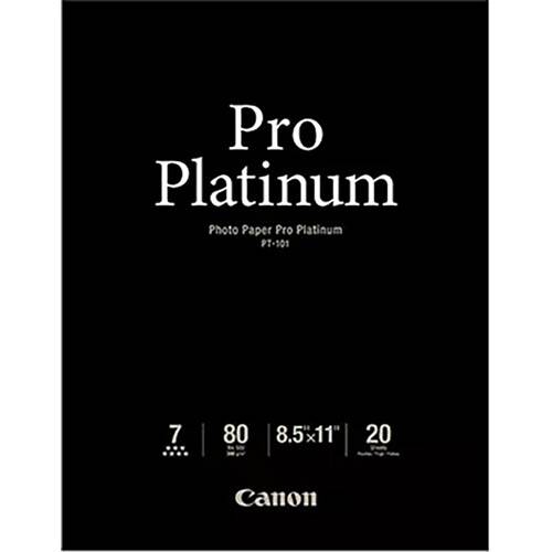 Canon Pro Platinum Photo Paper (8.5 x 11", 20 Sheets)