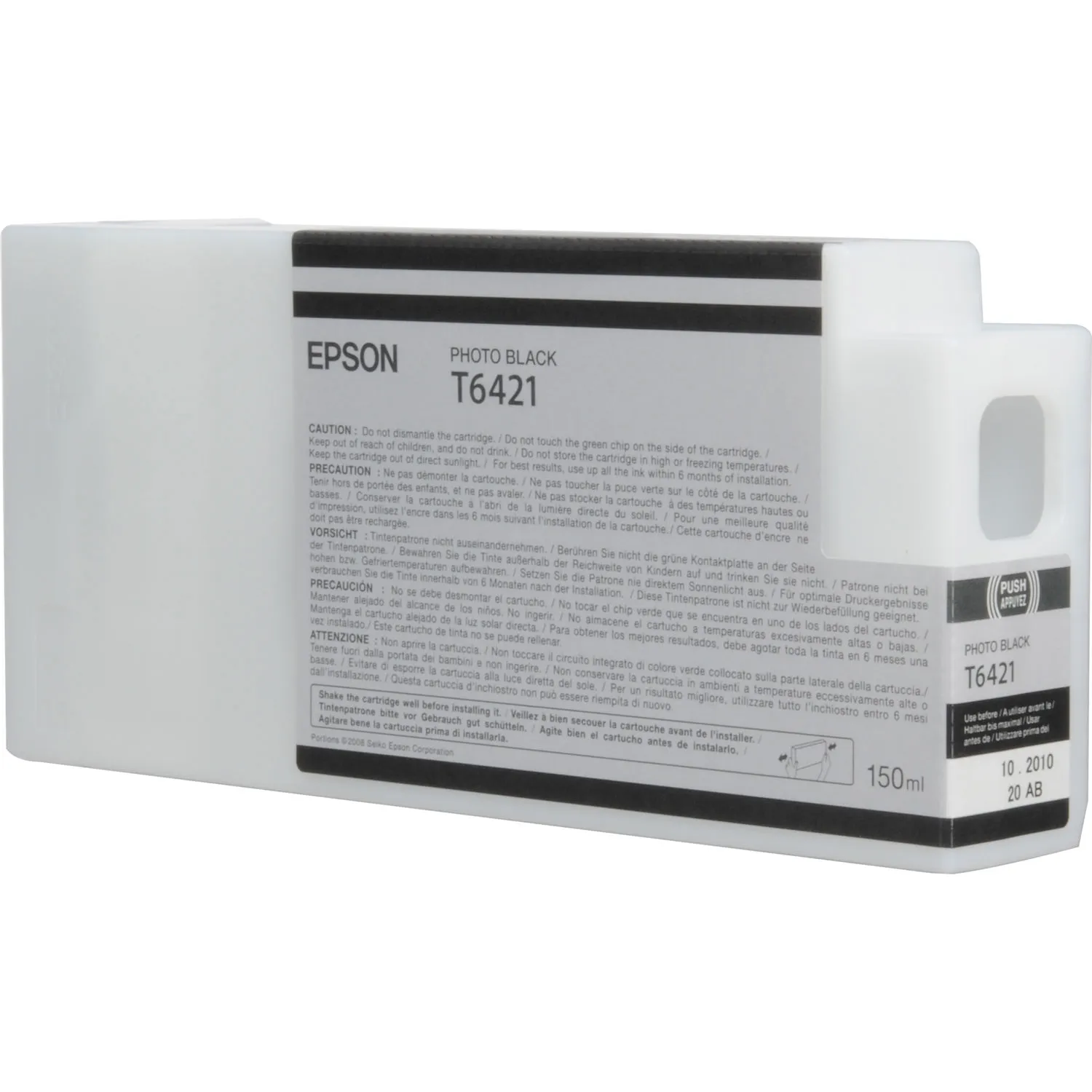 Epson T642100 Photo Black UltraChrome HDR Ink Cartridge for Select Stylus Pro Printers (150 mL)