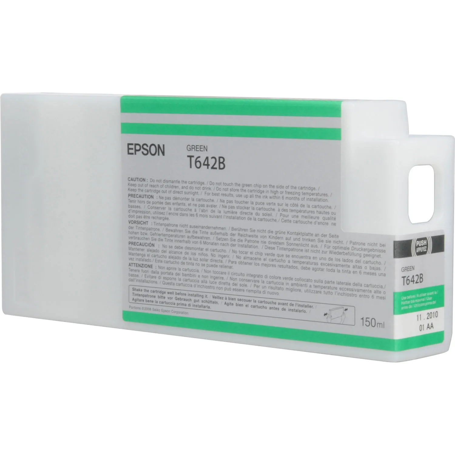 Epson T642B00 Green UltraChrome HDR Ink Cartridge for Select Stylus Pro Printers (150 mL)