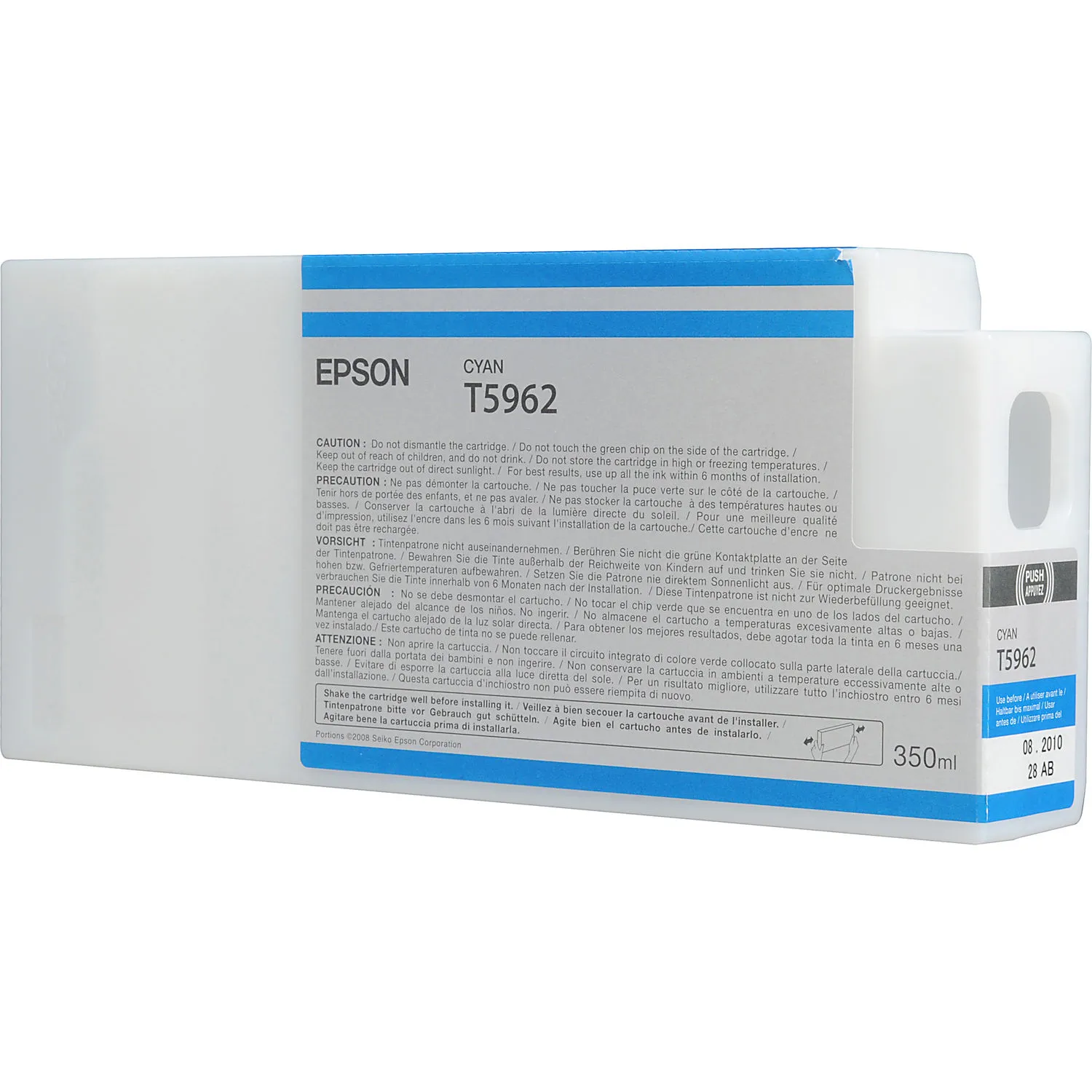 Epson T596200 Cyan UltraChrome HDR Ink Cartridge for Select Stylus Pro Printers (350 mL)