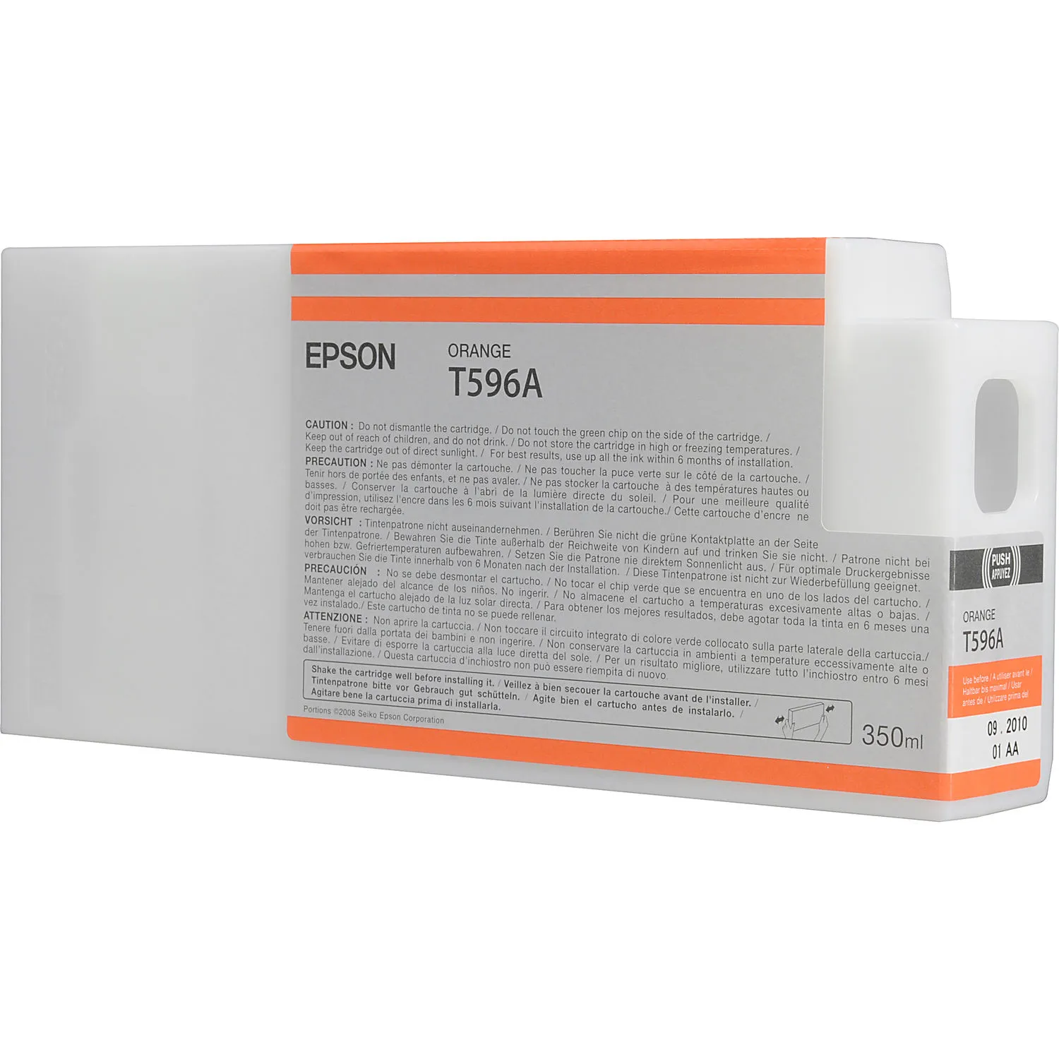 Epson T596A00 Orange UltraChrome HDR Ink Cartridge for Select Stylus Pro Printers (350 mL)