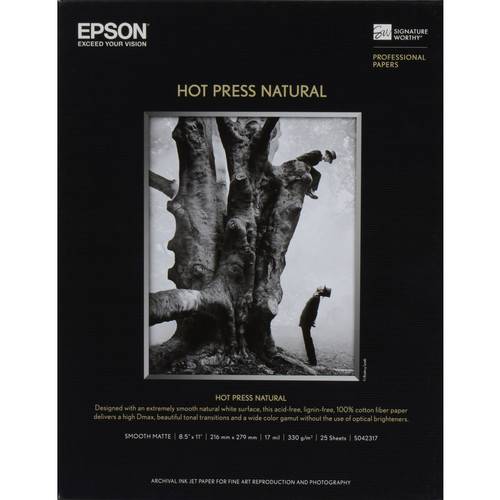 Epson Hot Press Natural Paper (13 x 19", 25 Sheets)