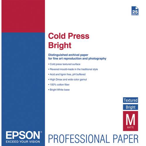 Epson Cold Press Bright Paper (17 x 22", 25 Sheets)