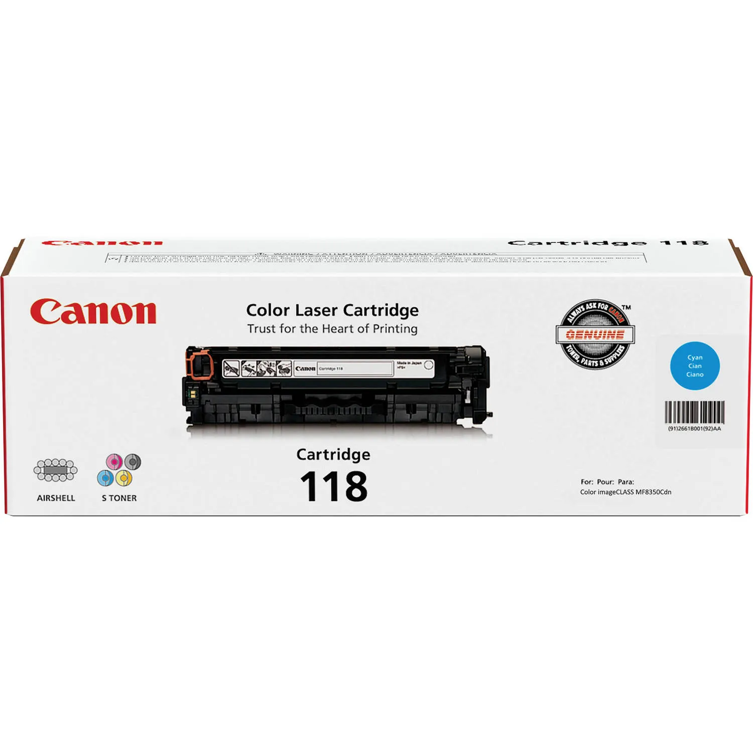 Canon 118 Toner Cartridge (Cyan)