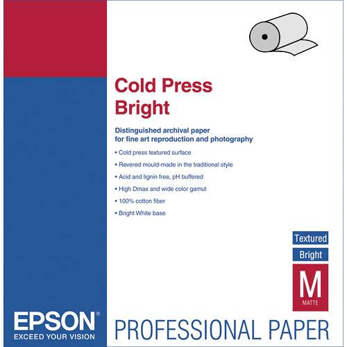 Epson Cold Press Bright Archival Inkjet Paper (17" x 50' Roll)